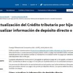 Portal de actualización del Crédito tributario